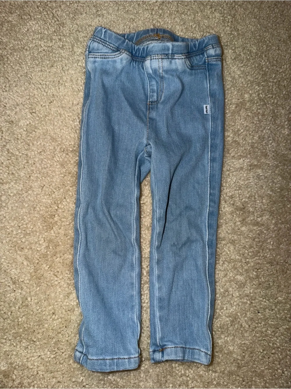 Little Sleepies Light Blue Denim-Look Kids Leggings